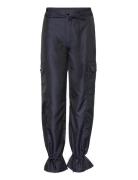 Lauryn Wood Pants Bottoms Trousers Cargo Pants Blue Hosbjerg