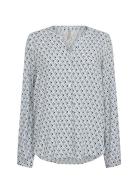 Sc-Alberte Tops Blouses Long-sleeved Blue Soyaconcept