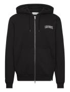 Blake Zipper Hoodie Tops Sweat-shirts & Hoodies Hoodies Black Les Deux