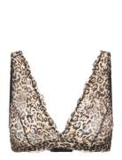 Lace Mesh Plunge Bralette Lingerie Bras & Tops Soft Bras Bralette Gold...