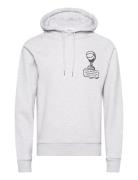 Tournament Hoodie Tops Sweat-shirts & Hoodies Hoodies Grey Les Deux