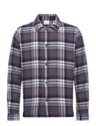 Big Checked Heavy Flannel Overshirt Tops Overshirts Multi/patterned Kn...