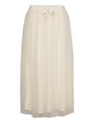 Tulle Skirt Polvipituinen Hame Cream A-View