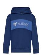 Hmlatlas Hoodie Sport Sweat-shirts & Hoodies Hoodies Blue Hummel