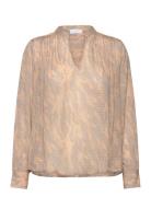 Lr-Fia Tops Blouses Long-sleeved Beige Levete Room