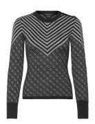 Ls Rn Renee Swtr Tops Knitwear Jumpers Black GUESS Jeans