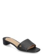 Fay Tumbled Leather Sandal Korolliset Sandaalit Black Lauren Ralph Lau...