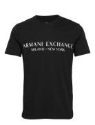 T-Shirt Tops T-shirts Short-sleeved Black Armani Exchange