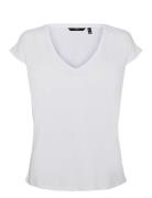 Vmfilli Ss V-Neck Tee Noos Tops T-shirts & Tops Short-sleeved White Ve...