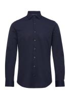 Solid Pique Slim Shirt Tops Shirts Casual Navy Michael Kors