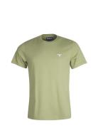 Barbour Sports Tee Designers T-shirts Short-sleeved Khaki Green Barbou...