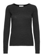 Rwlaica Ls O-Neck Raglan Pullover Tops Knitwear Jumpers Grey Rosemunde