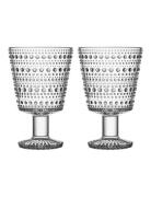 Kastehelmi Glas På Fod 30Cl 2Stk Home Tableware Glass Drinking Glass N...