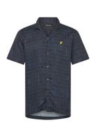 Pool Print Shirt Tops Shirts Short-sleeved Navy Lyle & Scott