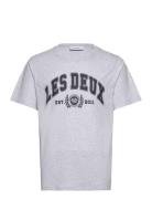 University T-Shirt Tops T-shirts Short-sleeved Grey Les Deux