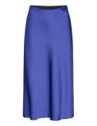Yaspastella Hw Midi Skirt - Noos Polvipituinen Hame Blue YAS