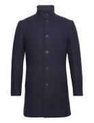 Bs Ontario Slim Fit Coat Villakangastakki Pitkä Takki Navy Bruun & Ste...