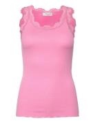 Rwbabette Sl U-Neck Long Lace Top Tops T-shirts & Tops Sleeveless Pink...