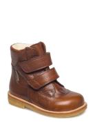 Boots - Flat - With Velcro Talvikengät Tarroilla Brown ANGULUS