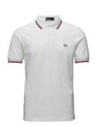 Twin Tipped Fp Shirt Tops Polos Short-sleeved White Fred Perry