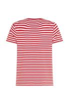 Stretch Slim Fit Tee Tops T-shirts Short-sleeved Red Tommy Hilfiger