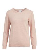 Viril O-Neck L/S Knit Top - Noos Tops Knitwear Jumpers Pink Vila