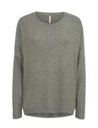 Sc-Biara Tops Knitwear Jumpers Green Soyaconcept