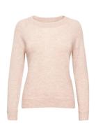 Slflulu Ls Knit O-Neck Tops Knitwear Jumpers Pink Selected Femme