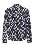 Milly Shirt Aop 9942 Tops Shirts Long-sleeved Navy Samsøe Samsøe