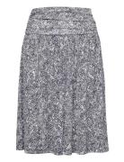 Skirt Polvipituinen Hame Blue Rosemunde