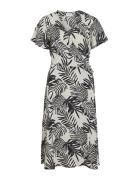 Vilovie S/S Wrap Midi Dress - Noos Polvipituinen Mekko White Vila