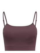 Lunar Luxe Bra Top Sport Bras & Tops Sports Bras - All Burgundy Moonch...