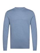 Slhtown Merino Coolmax Knit Crew Noos Tops Knitwear Round Necks Blue S...