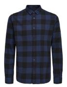 Onsgudmund Ls Checked Shirt Tops Shirts Casual Blue ONLY & SONS