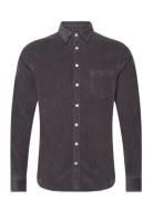 Johan Corduroy Shirt Tops Shirts Casual Grey Kronstadt