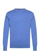 1985 Crew Neck Sweater Tops Knitwear Round Necks Blue Tommy Hilfiger