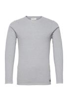 Zigzag Structured Crewneck Tops Knitwear Round Necks Grey Tom Tailor