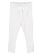 Rib Jersey Leggings W. String Bottoms Leggings White Copenhagen Colors