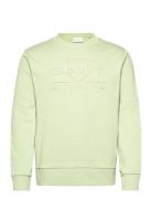 Reg Tonal Shield C-Neck Sweat Tops Sweat-shirts & Hoodies Sweat-shirts...