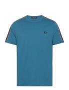 C Tape Ringer T-Shirt Tops T-shirts Short-sleeved Blue Fred Perry