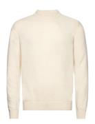 Akrico Lambswool Knit Tops Knitwear Round Necks Cream Anerkjendt