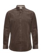 Akleif Corduroy Shirt Tops Shirts Casual Brown Anerkjendt