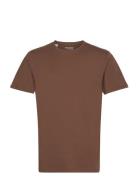 Slhaspen Ss O-Neck Tee W Tops T-shirts Short-sleeved Brown Selected Ho...