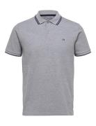 Slhdante Sport Ss Polo Noos Tops Polos Short-sleeved Grey Selected Hom...