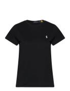 40/1 Cotton Jersey-Ssl-Tsh Tops T-shirts & Tops Short-sleeved Black Po...