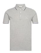 Polo Shirt W?. Contrast Piping Tops Polos Short-sleeved Grey Lindbergh