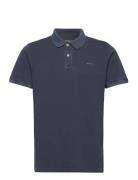 Sunfaded Pique Ss Rugger Tops Polos Short-sleeved Navy GANT