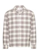 Waffle Check Resort Shirt Designers Shirts Casual Cream Filippa K