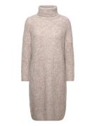 Cubrava Rollneck Dress Polvipituinen Mekko Beige Culture