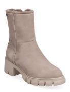 Women Boots Shoes Boots Ankle Boots Ankle Boots Flat Heel Beige Tamari...